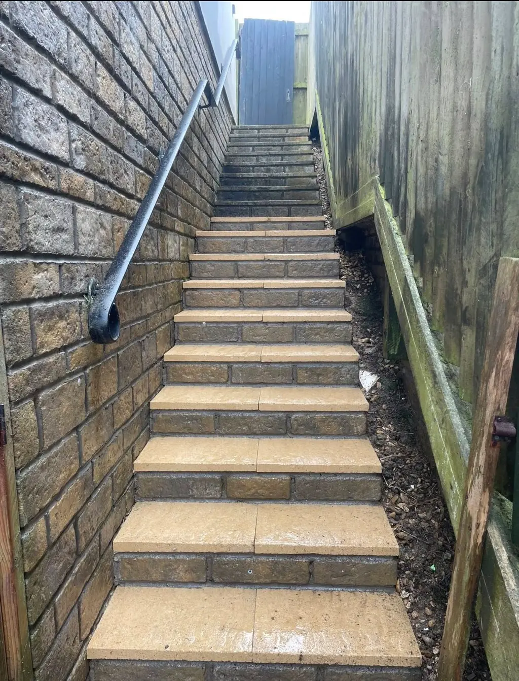 Steps & Stairs after — exterior stairs cleaning