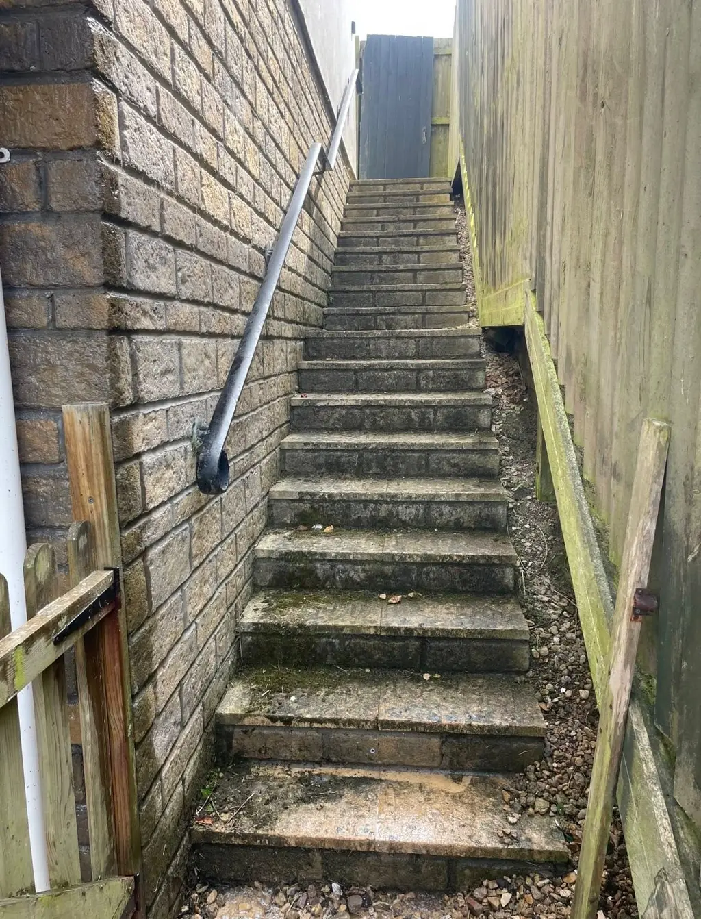 Steps & Stairs before — exterior stairs cleaning
